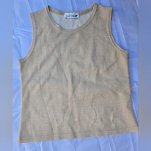 Jaipur Beige Sleeveless Top Sz M‎
